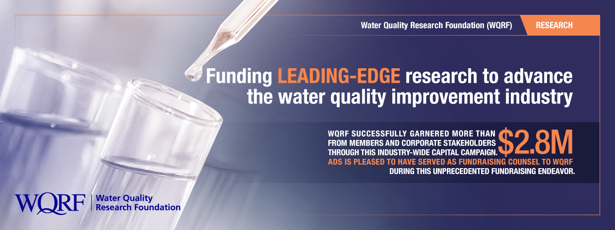 Water Quality Research Foundation Capital Campaign association fundraising